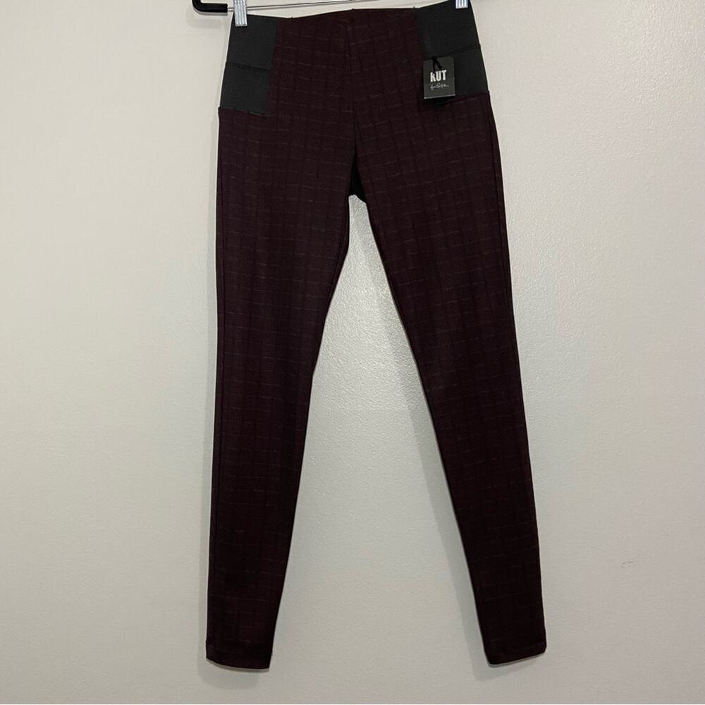 Kut From The Kloth Plaid Joan Skinny Pull On Pants